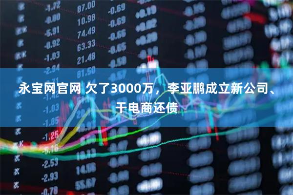 永宝网官网 欠了3000万，李亚鹏成立新公司、干电商还债